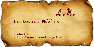 Lenkovics Márk névjegykártya