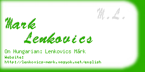 mark lenkovics business card